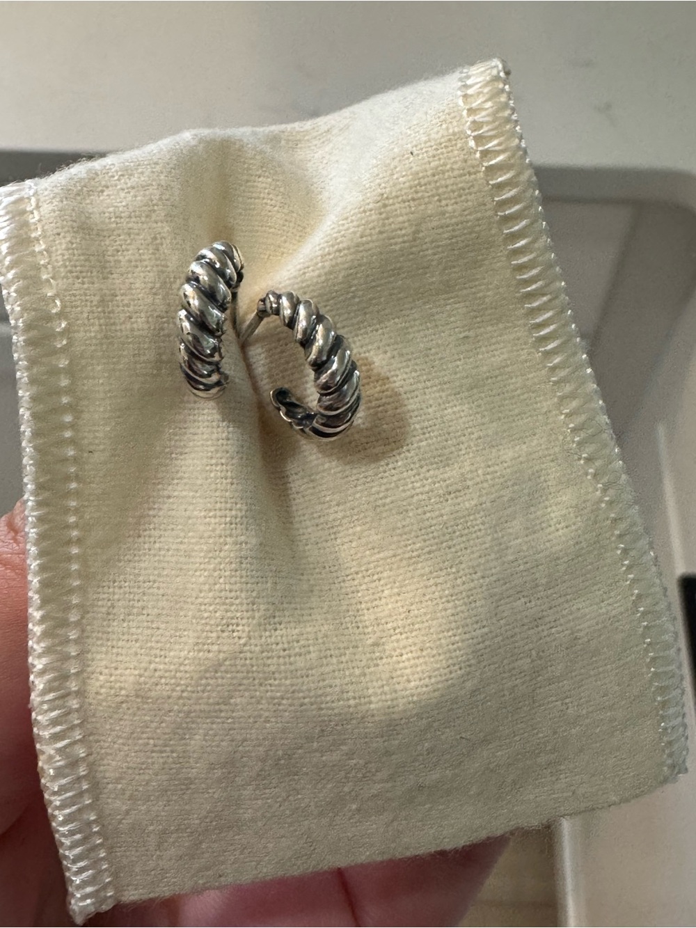 James Avery Half Twist Hoops Small - Picture 4 of 6
